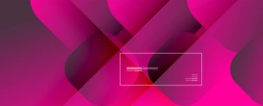 Kare şekiller geometrik soyut arkaplan. Üç boyutlu gölge efektleri ve sıvı eğimleri. Modern çakışma biçimleri