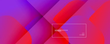 Kare şekiller geometrik soyut arkaplan. Üç boyutlu gölge efektleri ve sıvı eğimleri. Modern çakışma biçimleri