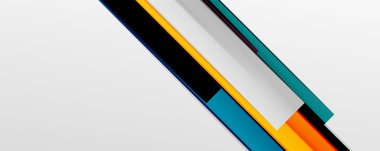 Çok renkli satır arkaplanı. İş veya teknoloji sunumları, İnternet posterleri veya web broşürü kapakları için tasarım şablonu