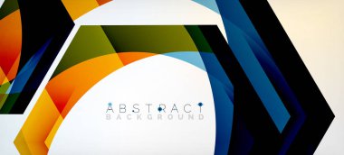 Vektör renk altıgenler geometrik soyut arkaplan