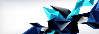 Vektör 3d üçgenler ve piramitler iş veya teknoloji sunumları, İnternet posterleri veya web broşürü kapakları için soyut arkaplan