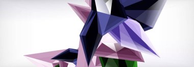 Vektör 3d üçgenler ve piramitler iş veya teknoloji sunumları, İnternet posterleri veya web broşürü kapakları için soyut arkaplan