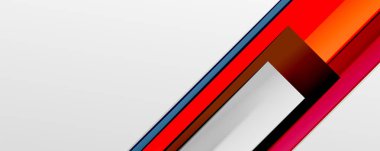 Çok renkli satır arkaplanı. İş veya teknoloji sunumları, İnternet posterleri veya web broşürü kapakları için tasarım şablonu