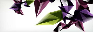 Vektör 3d üçgenler ve piramitler iş veya teknoloji sunumları, İnternet posterleri veya web broşürü kapakları için soyut arkaplan