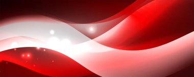 Parlak neon dalgalar, ışık çizgileri soyut arkaplan. Sihirli enerji ve hareket konsepti. Vektör duvar kağıdı şablonu