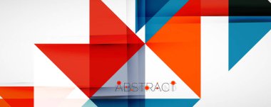 Geometrik soyut arkaplan. Tekno renk üçgen şekilleri. Kapaklar, afişler, el ilanları ve posterler ve diğer tasarımlar için vektör illüstrasyonu