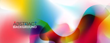 Akışkan renk gradyanı soyut arkaplan, modaya uygun renkli duvar kağıdı. Pankartlar, broşürler, posterler, afişler ve kapaklar için vektör ilüstrasyonu