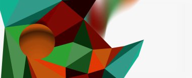 Moda 3d geometrik kompozisyon, iş veya teknoloji sunumu için tasarım şablonu, İnternet posteri veya web broşürü kapağı