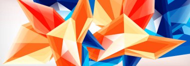 Vektör 3d üçgenler ve piramitler iş veya teknoloji sunumları, İnternet posterleri veya web broşürü kapakları için soyut arkaplan