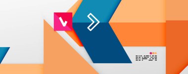 Parlak renk üçgenleri ve geometrik şekiller vektör soyut arkaplan