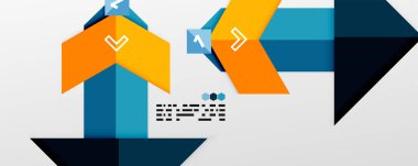 Parlak renk üçgenleri ve geometrik şekiller vektör soyut arkaplan