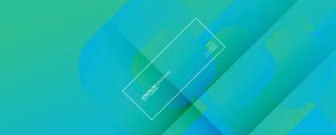 Kare şekiller geometrik soyut arkaplan. Üç boyutlu gölge efektleri ve sıvı eğimleri. Modern çakışma biçimleri