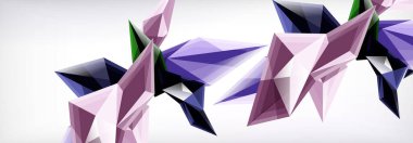 Vektör 3d üçgenler ve piramitler iş veya teknoloji sunumları, İnternet posterleri veya web broşürü kapakları için soyut arkaplan