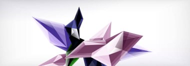 Vektör 3d üçgenler ve piramitler iş veya teknoloji sunumları, İnternet posterleri veya web broşürü kapakları için soyut arkaplan