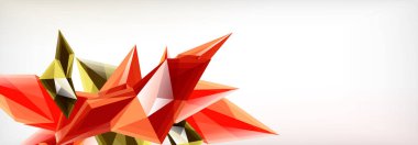 Vektör 3d üçgenler ve piramitler iş veya teknoloji sunumları, İnternet posterleri veya web broşürü kapakları için soyut arkaplan