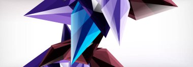 Vektör 3d üçgenler ve piramitler iş veya teknoloji sunumları, İnternet posterleri veya web broşürü kapakları için soyut arkaplan