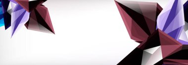 Vektör 3d üçgenler ve piramitler iş veya teknoloji sunumları, İnternet posterleri veya web broşürü kapakları için soyut arkaplan