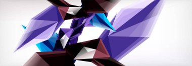 Vektör 3d üçgenler ve piramitler iş veya teknoloji sunumları, İnternet posterleri veya web broşürü kapakları için soyut arkaplan