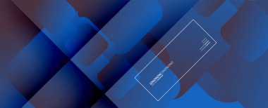 Kare şekiller geometrik soyut arkaplan. Üç boyutlu gölge efektleri ve sıvı eğimleri. Modern çakışma biçimleri