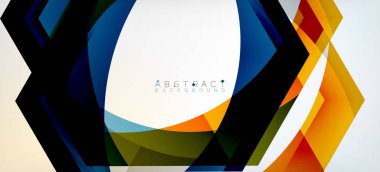 Vektör renk altıgenler geometrik soyut arkaplan