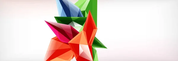 Vektor-3D-Dreiecke und Pyramiden abstrakter Hintergrund für Unternehmens- oder Technologiepräsentationen, Internet-Poster oder Web-Broschüren-Cover — Stockvektor