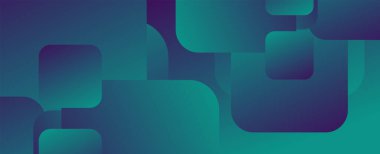 Kare şekiller geometrik soyut arkaplan. Üç boyutlu gölge efektleri ve sıvı eğimleri. Modern çakışma biçimleri