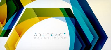 Şeffaf altıgenler geometrik şekiller soyut arkaplan