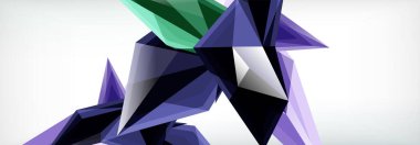 Vektör 3d üçgenler ve piramitler iş veya teknoloji sunumları, İnternet posterleri veya web broşürü kapakları için soyut arkaplan