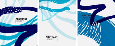 Sosyal medya soyut geçmişleri. Soyut el çizimleri. Kapaklar, afişler, ilanlar için vektör illüstrasyonu