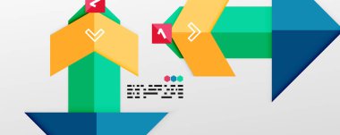 Parlak renk üçgenleri ve geometrik şekiller vektör soyut arkaplan