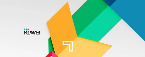 Triángulos de color brillantes y formas geométricas vector fondo abstracto — Vector de stock