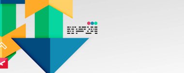 Parlak renk üçgenleri ve geometrik şekiller vektör soyut arkaplan