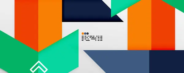 Triángulos de color brillantes y formas geométricas vector fondo abstracto — Vector de stock