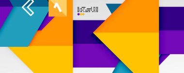 Parlak renk üçgenleri ve geometrik şekiller vektör soyut arkaplan