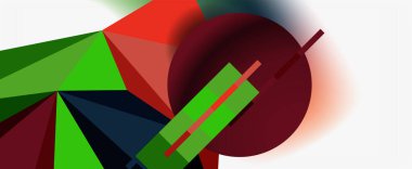 Moda 3d geometrik kompozisyon, iş veya teknoloji sunumu için tasarım şablonu, İnternet posteri veya web broşürü kapağı