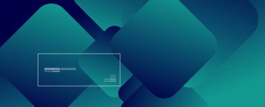 Kare şekiller geometrik soyut arkaplan. Üç boyutlu gölge efektleri ve sıvı eğimleri. Modern çakışma biçimleri