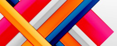 Çok renkli satır arkaplanı. İş veya teknoloji sunumları, İnternet posterleri veya web broşürü kapakları için tasarım şablonu