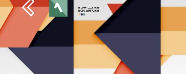 Parlak renk üçgenleri ve geometrik şekiller vektör soyut arkaplan