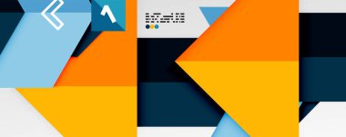 Parlak renk üçgenleri ve geometrik şekiller vektör soyut arkaplan