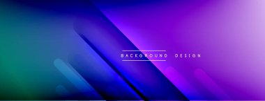 Dinamik çizgiler soyut arkaplan. Üç boyutlu gölge efektleri ve sıvı eğimleri. Modern çakışma biçimleri