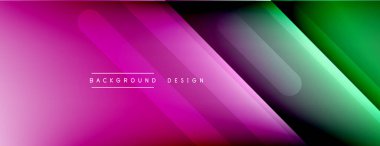 Dinamik çizgiler soyut arkaplan. Üç boyutlu gölge efektleri ve sıvı eğimleri. Modern çakışma biçimleri