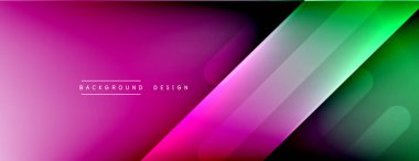 Dinamik çizgiler soyut arkaplan. Üç boyutlu gölge efektleri ve sıvı eğimleri. Modern çakışma biçimleri