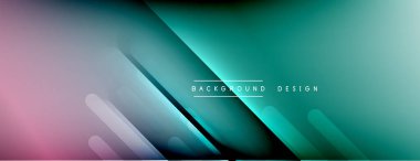 Dinamik çizgiler soyut arkaplan. Üç boyutlu gölge efektleri ve sıvı eğimleri. Modern çakışma biçimleri