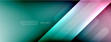 Dinamik çizgiler soyut arkaplan. Üç boyutlu gölge efektleri ve sıvı eğimleri. Modern çakışma biçimleri