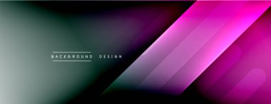 Dinamik çizgiler soyut arkaplan. Üç boyutlu gölge efektleri ve sıvı eğimleri. Modern çakışma biçimleri