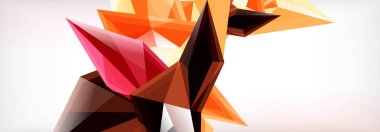 Vektör 3d üçgenler ve piramitler iş veya teknoloji sunumları, İnternet posterleri veya web broşürü kapakları için soyut arkaplan