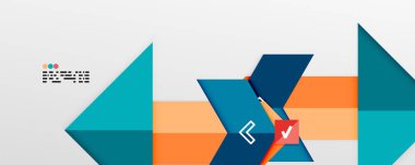 Parlak renk üçgenleri ve geometrik şekiller vektör soyut arkaplan