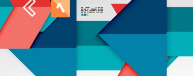 Parlak renk üçgenleri ve geometrik şekiller vektör soyut arkaplan