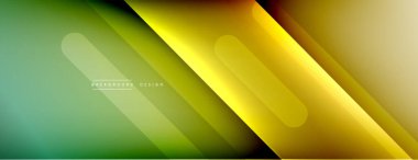 Dinamik çizgiler soyut arkaplan. Üç boyutlu gölge efektleri ve sıvı eğimleri. Modern çakışma biçimleri