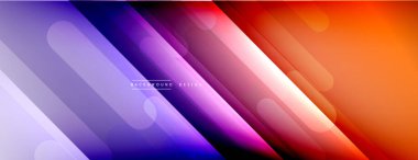 Dinamik çizgiler soyut arkaplan. Üç boyutlu gölge efektleri ve sıvı eğimleri. Modern çakışma biçimleri